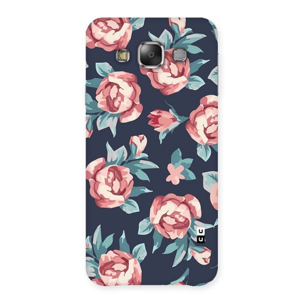 Flowers Painting Back Case for Galaxy E7