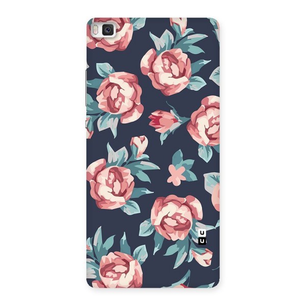 Flowers Painting Back Case for Huawei P8