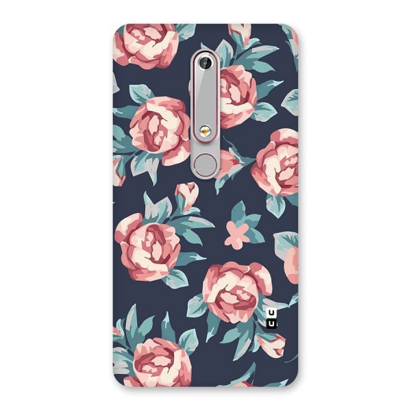 Flowers Painting Back Case for Nokia 6.1