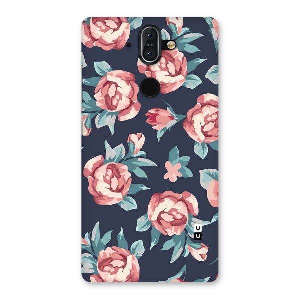 Flowers Painting Back Case for Nokia 8 Sirocco