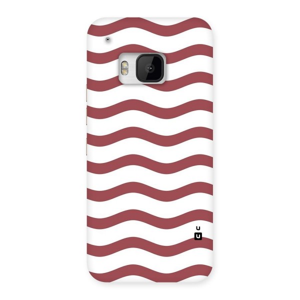 Flowing Stripes Red White Back Case for HTC One M9