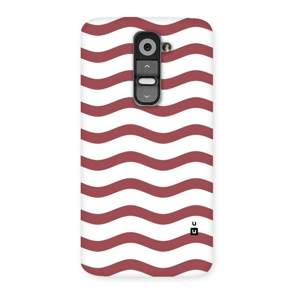Flowing Stripes Red White Back Case for LG G2