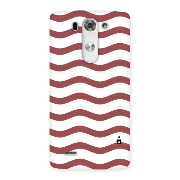 Flowing Stripes Red White Back Case for LG G3 Beat