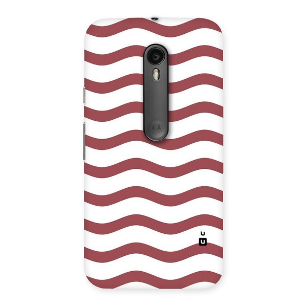 Flowing Stripes Red White Back Case for Moto G Turbo