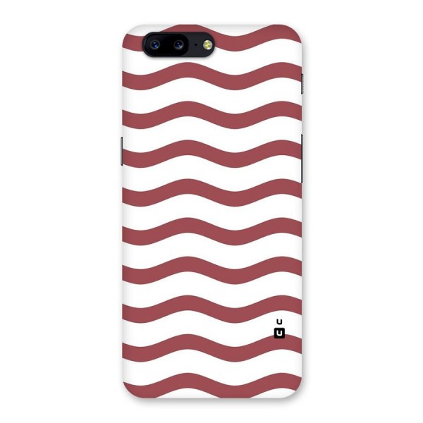 Flowing Stripes Red White Back Case for OnePlus 5