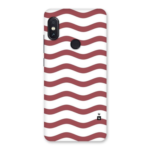 Flowing Stripes Red White Back Case for Redmi Note 5 Pro