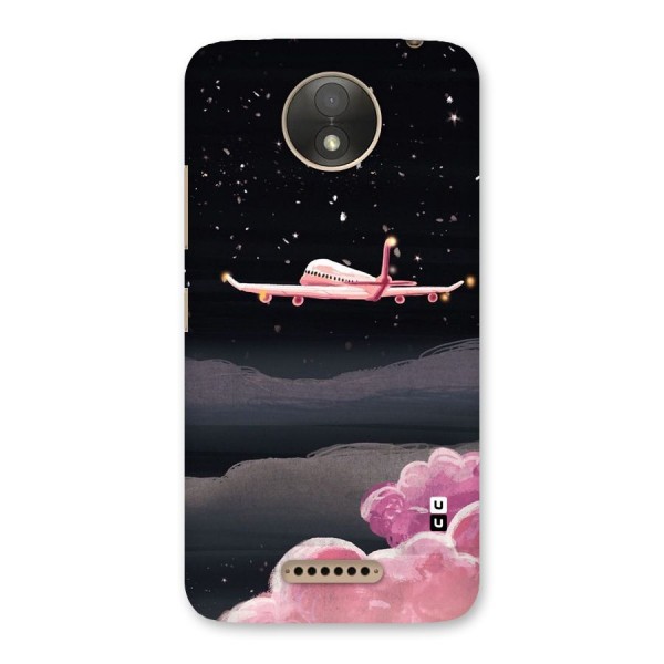Fly Pink Back Case for Moto C Plus