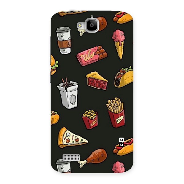 Foodie Pattern Back Case for Honor Holly