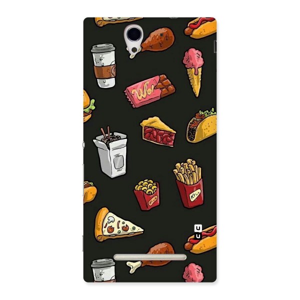 Foodie Pattern Back Case for Sony Xperia C3