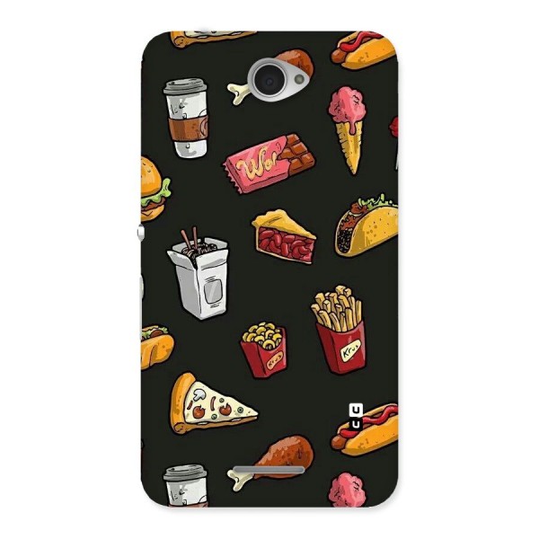 Foodie Pattern Back Case for Sony Xperia E4