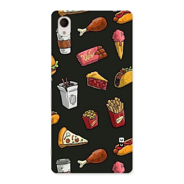 Foodie Pattern Back Case for Sony Xperia M4