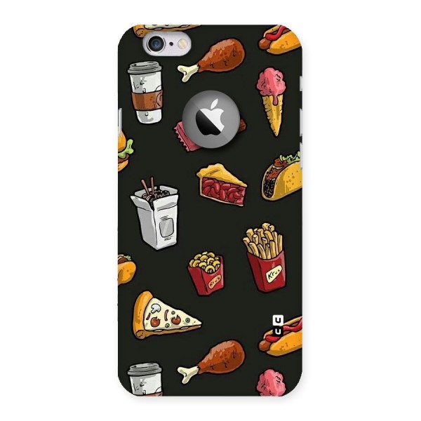 Foodie Pattern Back Case for iPhone 6 Logo Cut