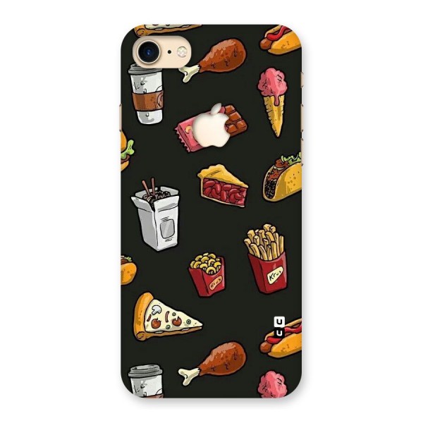Foodie Pattern Back Case for iPhone 7 Apple Cut