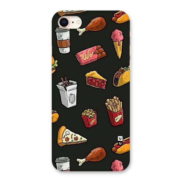 Foodie Pattern Back Case for iPhone 8