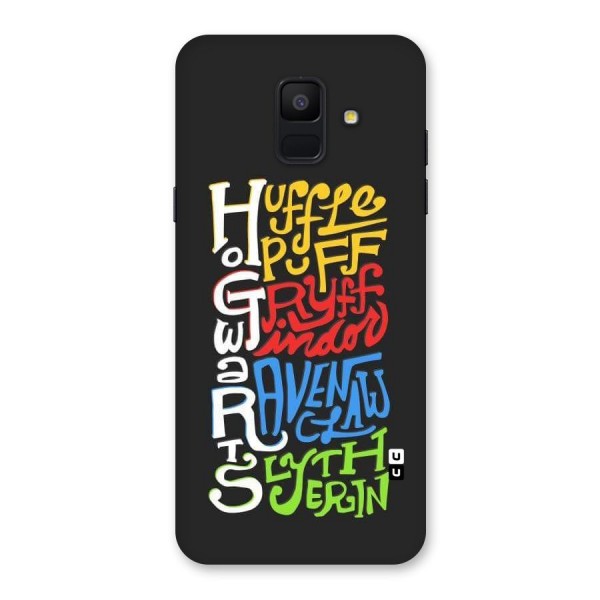 Four Colored Homes Back Case for Galaxy A6 (2018)