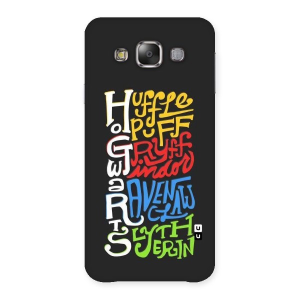 Four Colored Homes Back Case for Galaxy E7