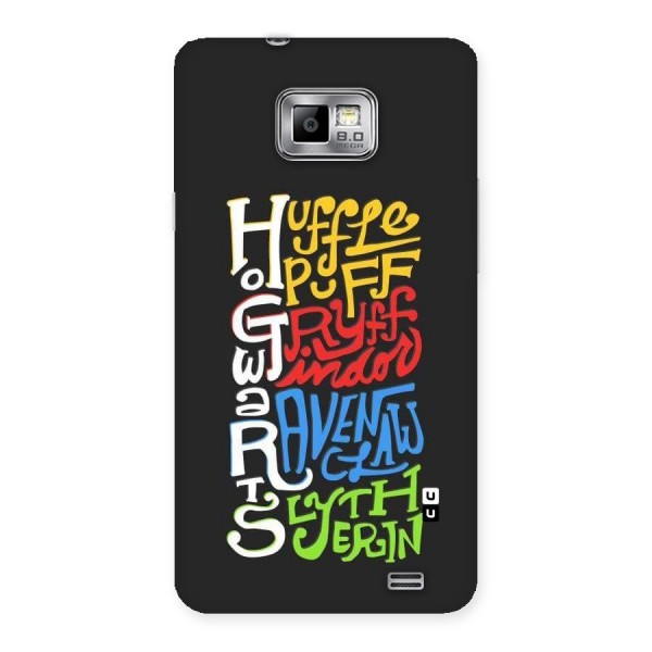 Four Colored Homes Back Case for Galaxy S2
