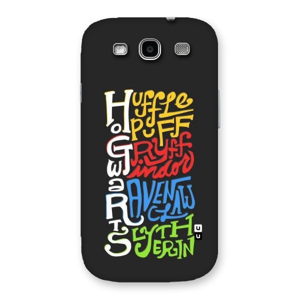 Four Colored Homes Back Case for Galaxy S3