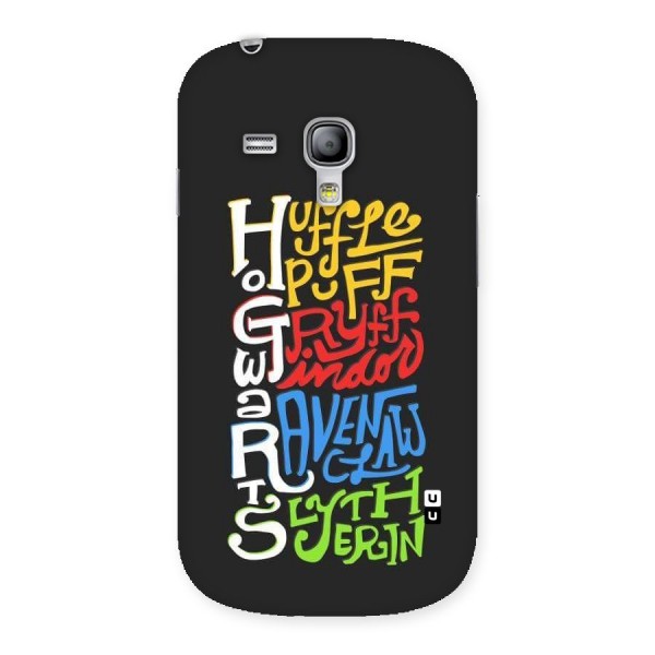 Four Colored Homes Back Case for Galaxy S3 Mini