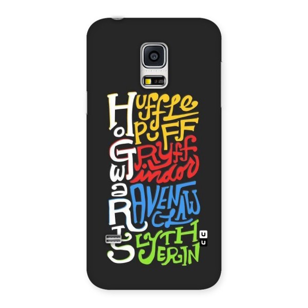 Four Colored Homes Back Case for Galaxy S5 Mini