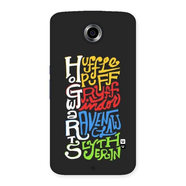 Four Colored Homes Back Case for Nexsus 6