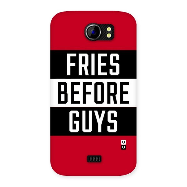 Fries Love Stripes Back Case for Micromax Canvas 2 A110