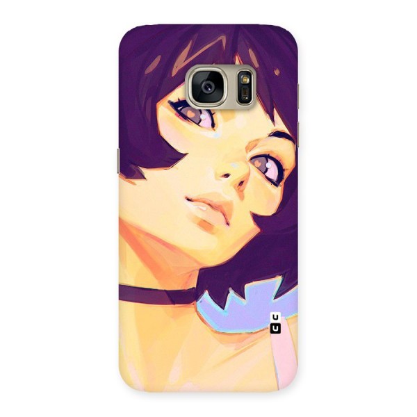 Girl Face Art Back Case for Galaxy S7