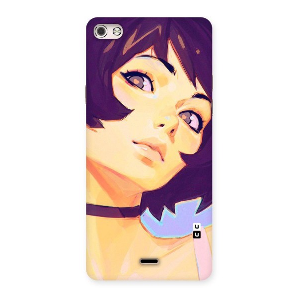 Girl Face Art Back Case for Micromax Canvas Silver 5
