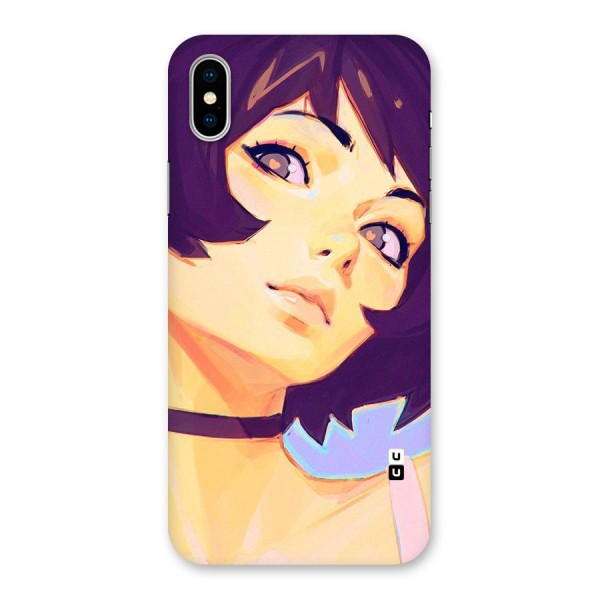 Girl Face Art Back Case for iPhone X
