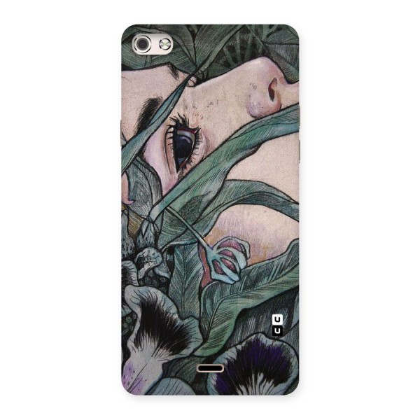 Girl Grass Art Back Case for Micromax Canvas Silver 5