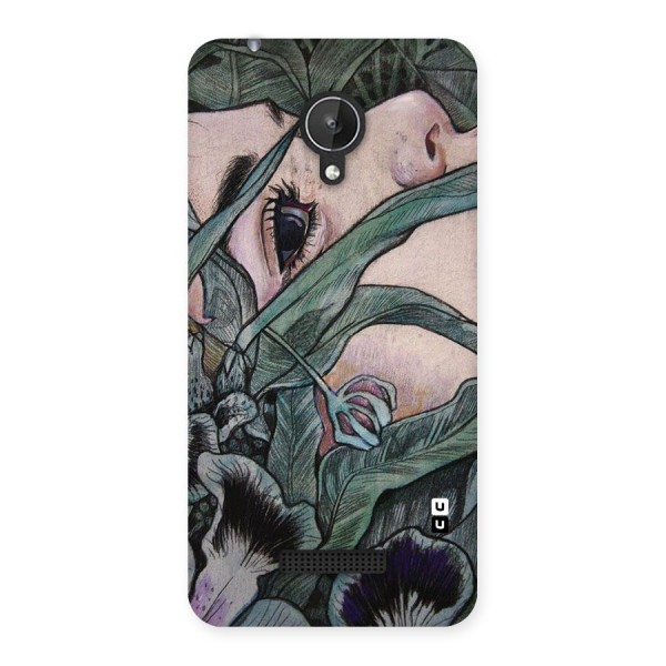 Girl Grass Art Back Case for Micromax Canvas Spark Q380