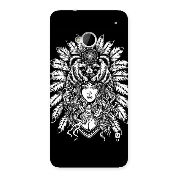 Girl Pattern Art Back Case for HTC One M7