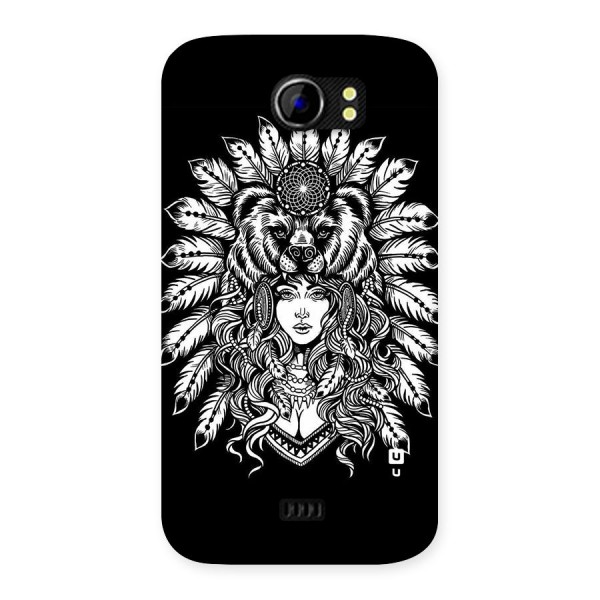 Girl Pattern Art Back Case for Micromax Canvas 2 A110