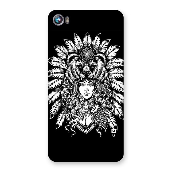 Girl Pattern Art Back Case for Micromax Canvas Fire 4 A107