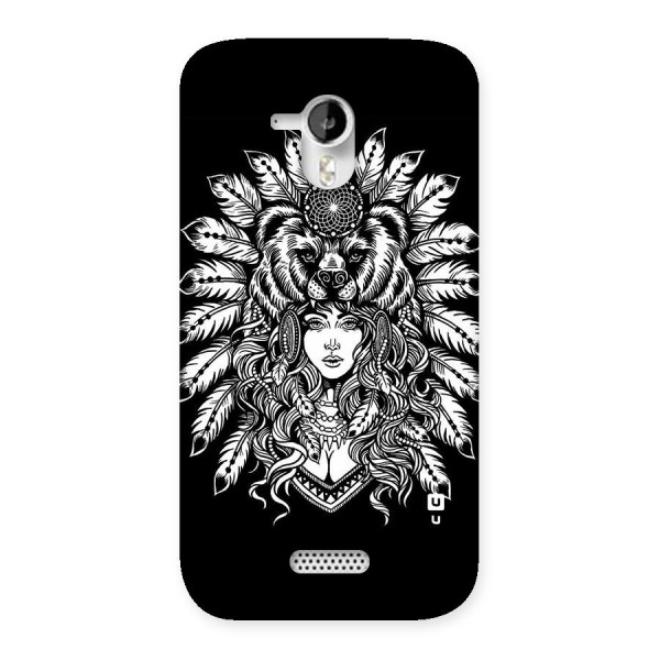 Girl Pattern Art Back Case for Micromax Canvas HD A116