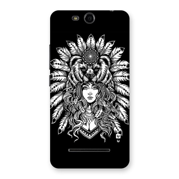 Girl Pattern Art Back Case for Micromax Canvas Juice 3 Q392