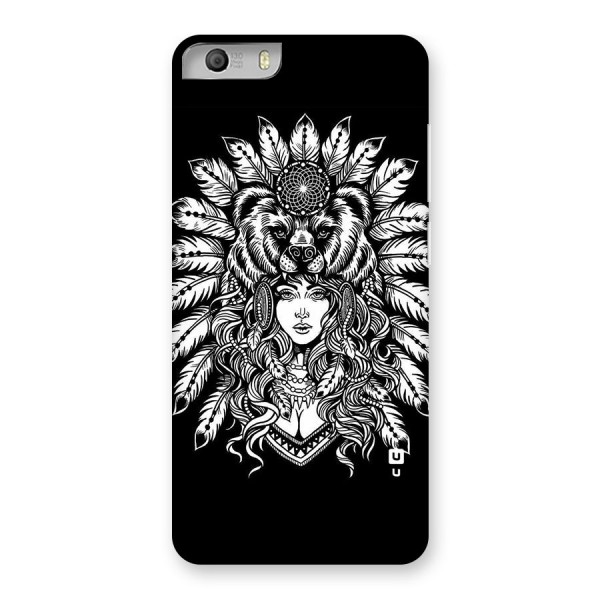 Girl Pattern Art Back Case for Micromax Canvas Knight 2