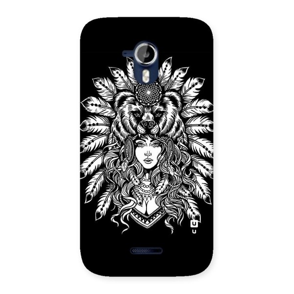 Girl Pattern Art Back Case for Micromax Canvas Magnus A117