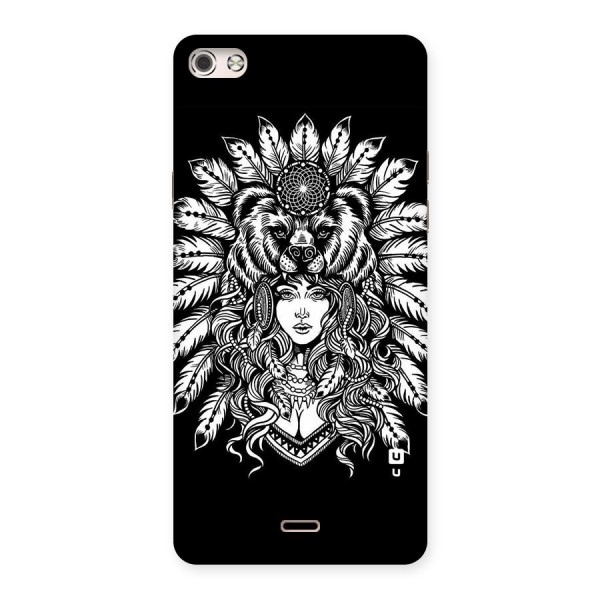 Girl Pattern Art Back Case for Micromax Canvas Silver 5