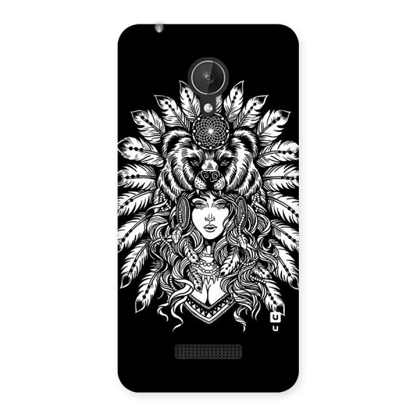 Girl Pattern Art Back Case for Micromax Canvas Spark Q380