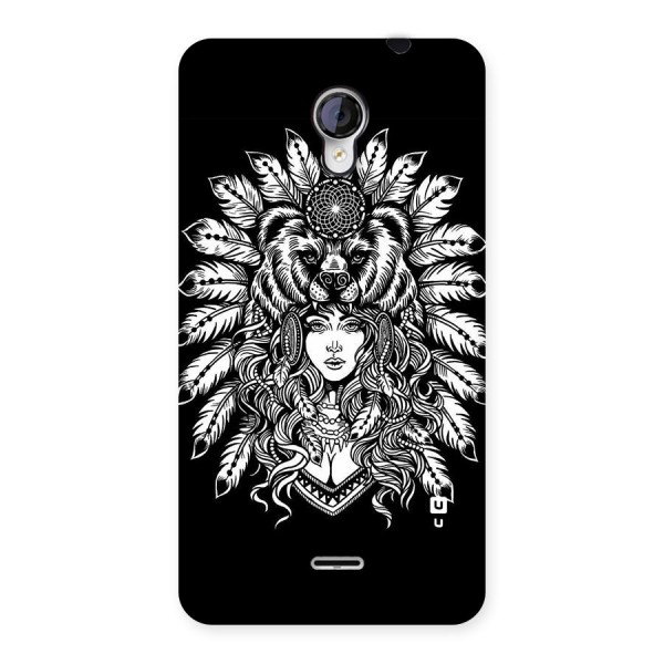Girl Pattern Art Back Case for Micromax Unite 2 A106