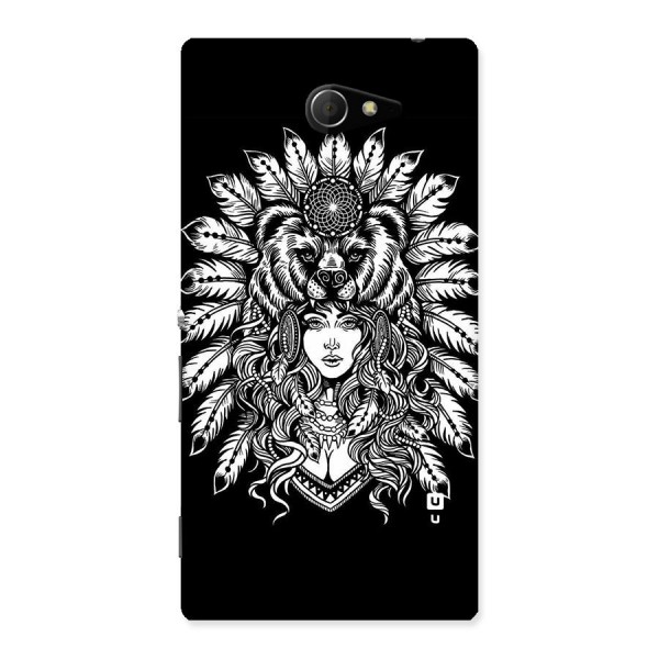 Girl Pattern Art Back Case for Sony Xperia M2
