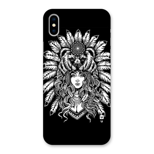 Girl Pattern Art Back Case for iPhone XS