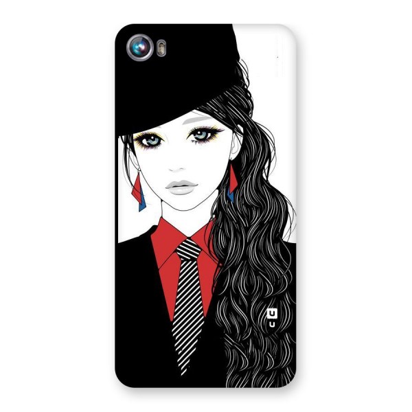 Girl Tie Back Case for Micromax Canvas Fire 4 A107