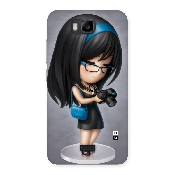 Girl With Camera Back Case for Honor Bee