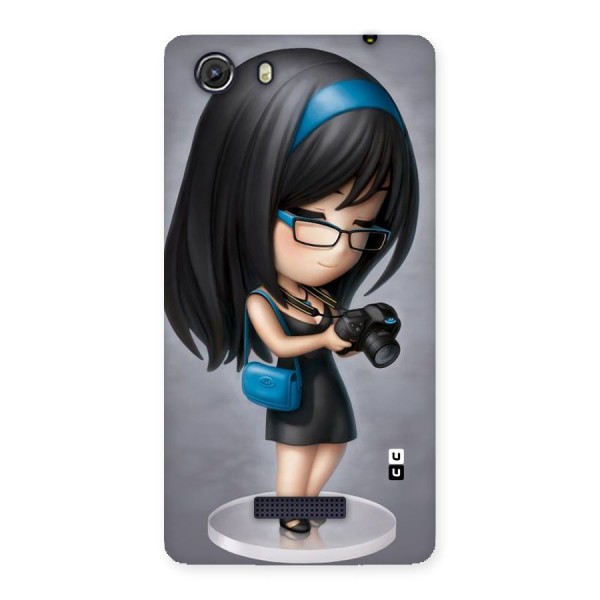 Girl With Camera Back Case for Micromax Unite 3