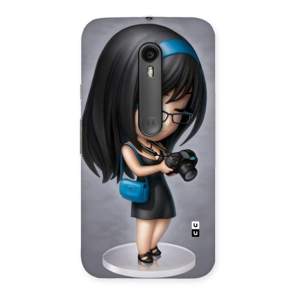 Girl With Camera Back Case for Moto G3