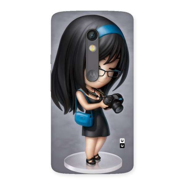 Girl With Camera Back Case for Moto X Play