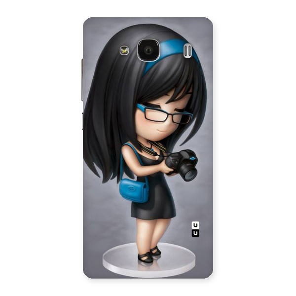 Girl With Camera Back Case for Redmi 2 Prime