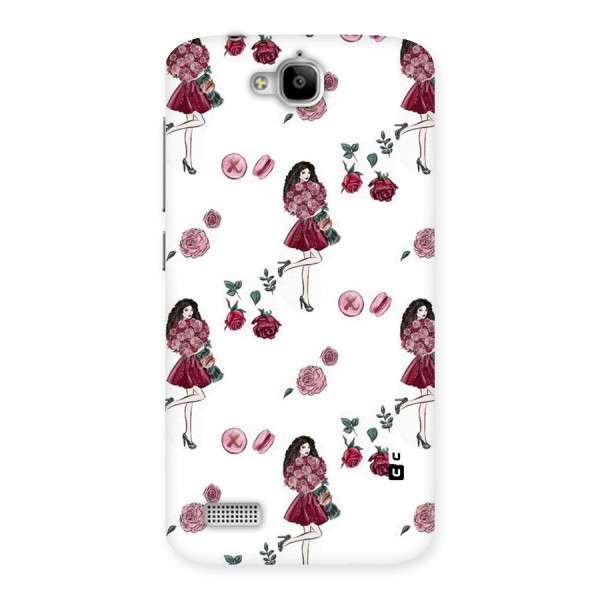 Girl With Flowers Back Case for Honor Holly